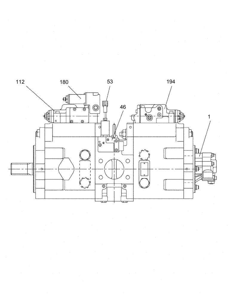 Схема запчастей Case CX470C - (08-002-00[07]) - HYDRAULIC PUMP, COMPONENTS (07) - HYDRAULIC SYSTEM