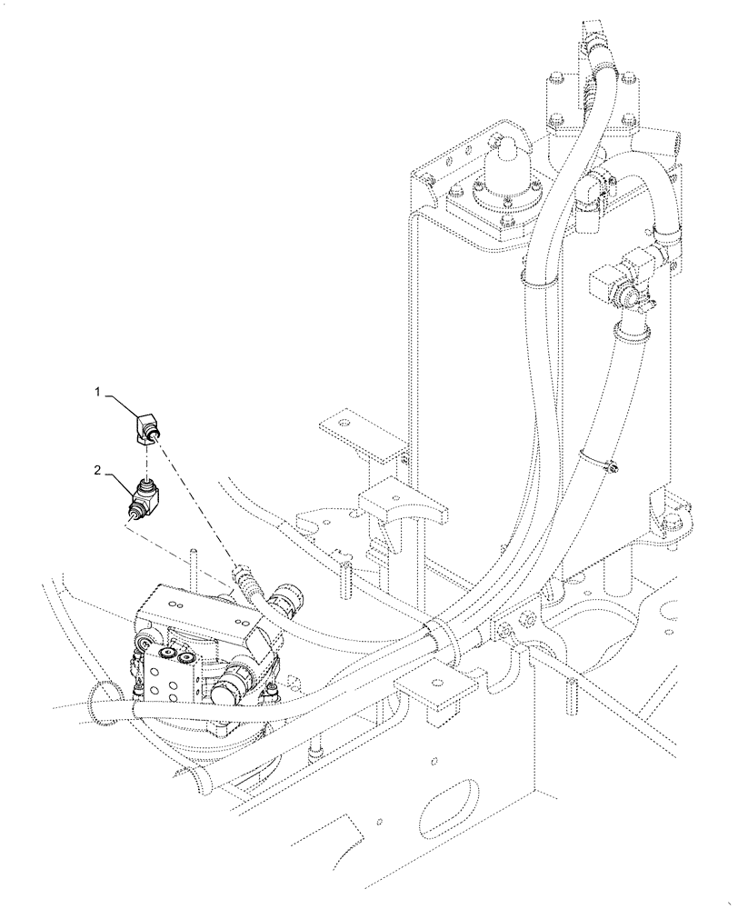 Схема запчастей Case CX31B - (35.310.AG[05]) - HYD. LINE, RETURN, STANDARD &, ANGLE, DOZER (35) - HYDRAULIC SYSTEMS