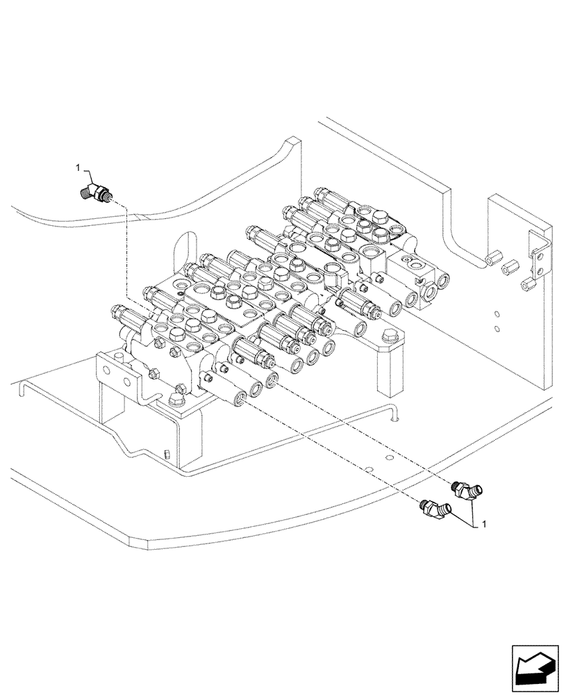 Схема запчастей Case CX36B - (35.359.AE[05]) - CONTROL, LINES, MAIN, NIBBLER & BREAKER, ANGLE, DOZER (35) - HYDRAULIC SYSTEMS