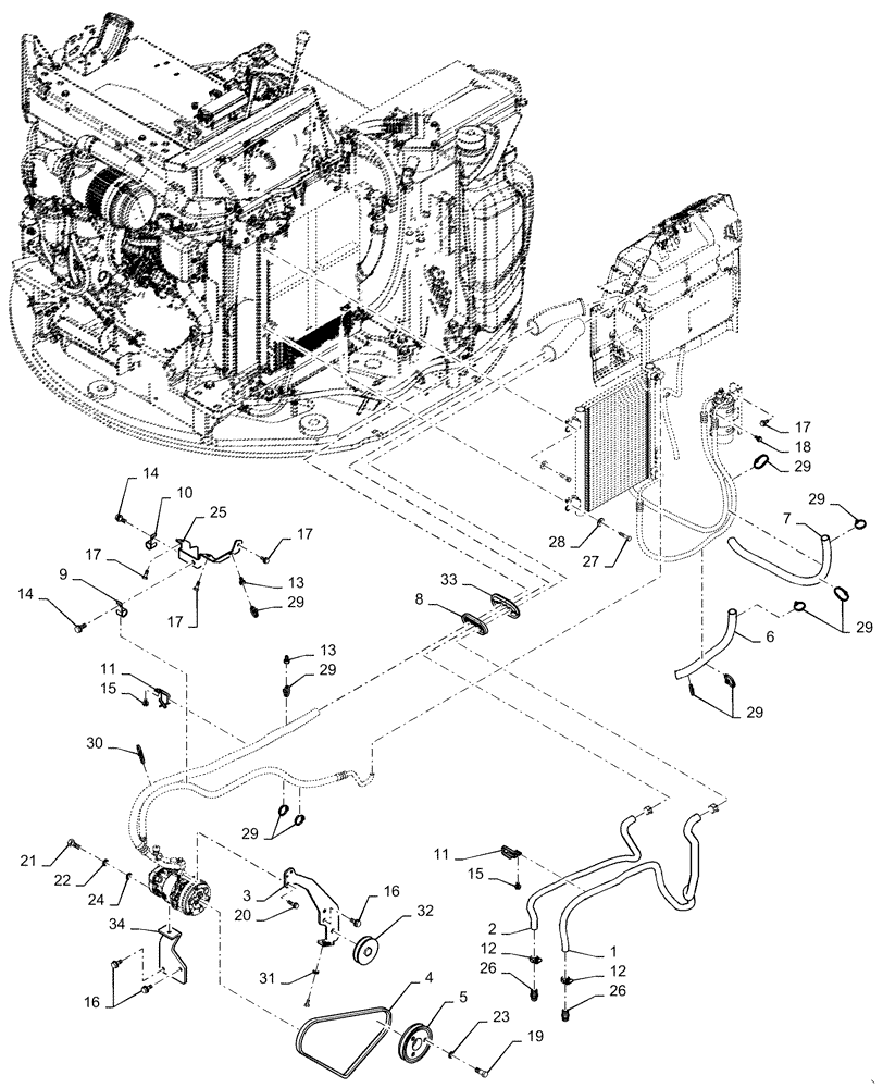 Схема запчастей Case CX31B - (50.200.BY[01]) - AIR CONDITIONER (50) - CAB CLIMATE CONTROL