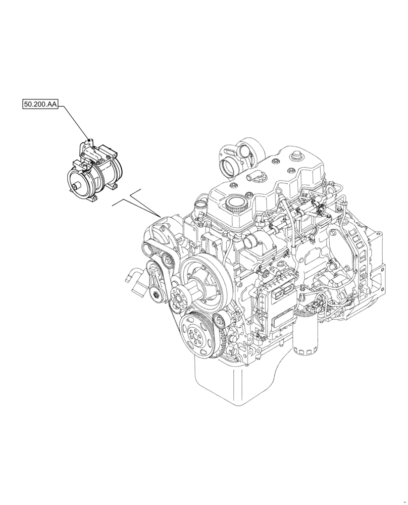 Схема запчастей Case F4HFE413H B004 - (00.000.50) - PICTORIAL INDEX - CAB CLIMATE CONTROL (00) - GENERAL & PICTORIAL INDEX