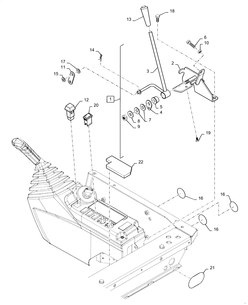 Схема запчастей Case CX36B - (10.220.AA) - CONTROL, ASSY, ENGINE, DECEL (10) - ENGINE