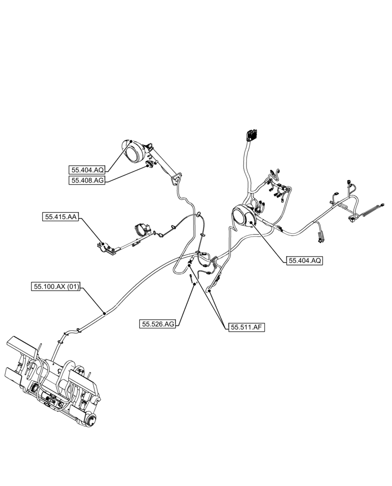 Схема запчастей Case 21F - (00.000.55[06]) - PICTORIAL INDEX - ELECTRICAL SYSTEMS (00) - GENERAL & PICTORIAL INDEX