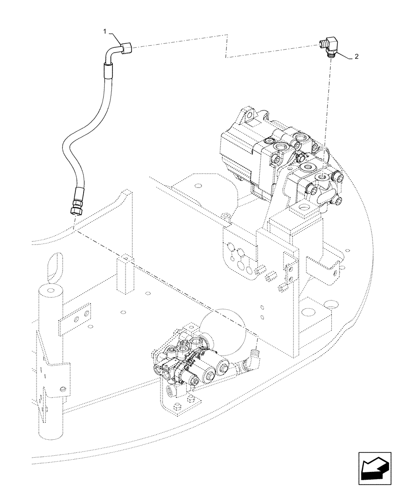 Схема запчастей Case CX36B - (35.359.AE[19]) - CONTROL, LINES, VALVE (35) - HYDRAULIC SYSTEMS