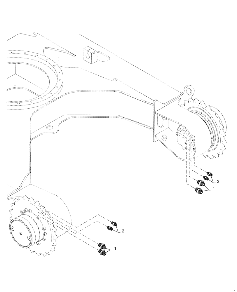 Схема запчастей Case CX36B - (35.353.AE[03]) - HYD. LINE, PROPEL (35) - HYDRAULIC SYSTEMS