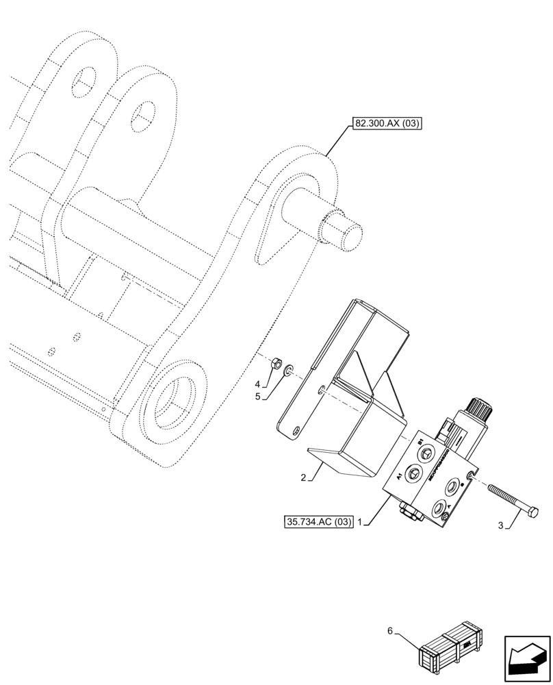 Схема запчастей Case 321F - (35.734.AC[02]) - VAR - 734517 - HYDRAULIC QUICK COUPLER, SOLENOID VALVE (35) - HYDRAULIC SYSTEMS