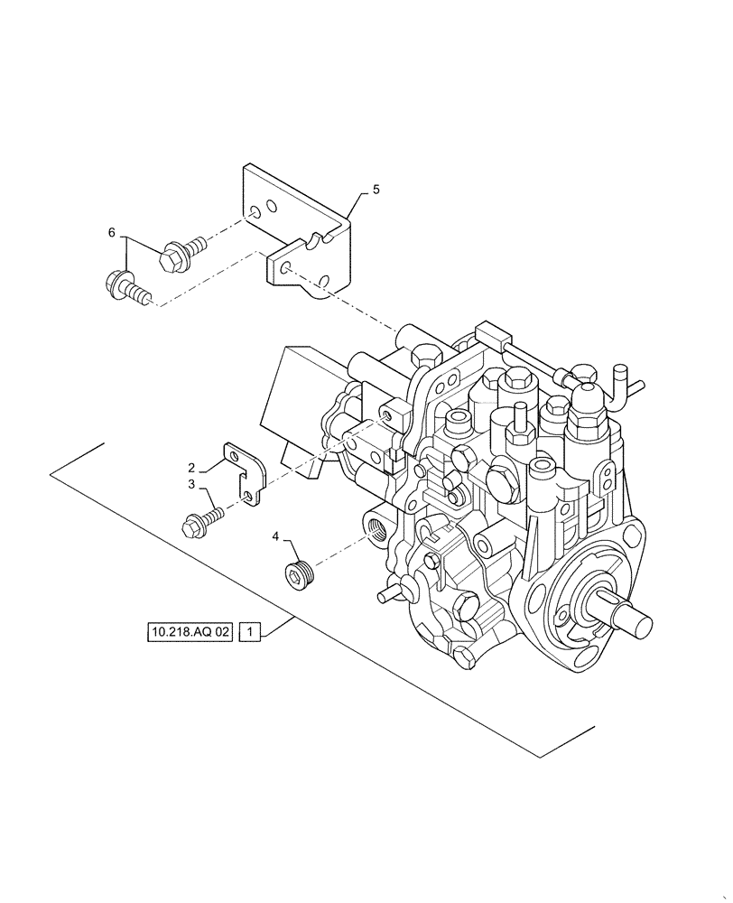 Схема запчастей Case CX36B - (10.218.AQ[01]) - FUEL INJECTION PUMP (10) - ENGINE