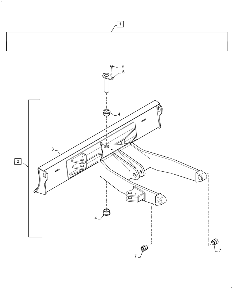 Схема запчастей Case CX36B - (86.110.AD[02]) - DOZER BLADE, ANGLE, ASSY (86) - DOZER