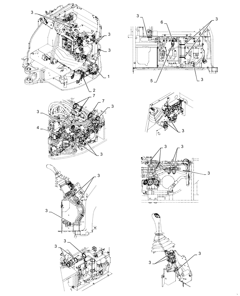 Схема запчастей Case CX36B - (55.100.DP[05]) - HARNESS, ASSY, CAB (55) - ELECTRICAL SYSTEMS