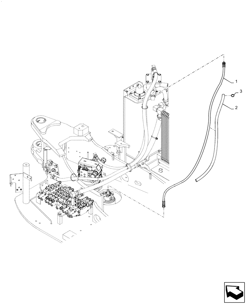 Схема запчастей Case CX36B - (35.310.AG[04]) - HYD. LINE, RETURN, STANDARD (35) - HYDRAULIC SYSTEMS