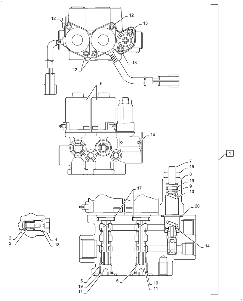 Схема запчастей Case CX31B - (35.359.AE[22]) - SOLENOID VALVE, ASSY (35) - HYDRAULIC SYSTEMS