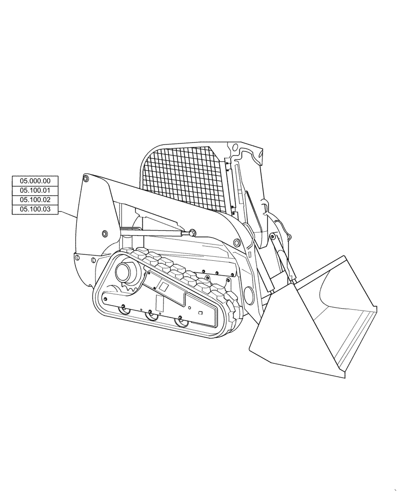 Схема запчастей Case TR270 - (05.000.00) - PICTORIAL INDEX - MACHINE COMPLATION AND EQUIPMENT (05) - SERVICE & MAINTENANCE