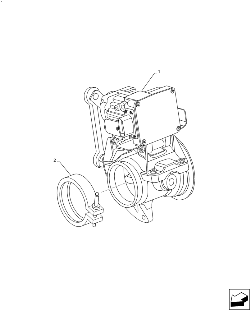 Схема запчастей Case F4HFE413H B004 - (10.254.AZ[01]) - ENGINE EXHAUST BRAKE, VALVE (10) - ENGINE