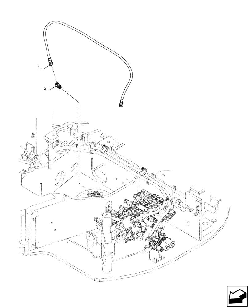 Схема запчастей Case CX31B - (35.359.AE[26]) - CONTROL, LINES, VALVE, NIBBLER & BREAKER (35) - HYDRAULIC SYSTEMS