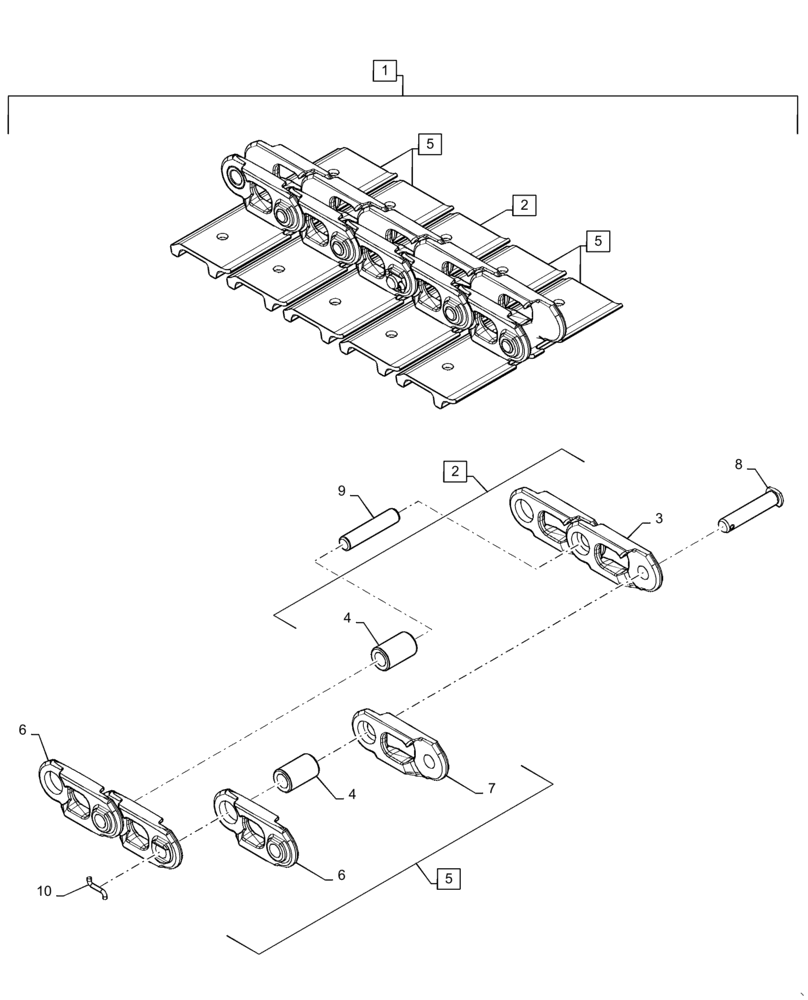 Схема запчастей Case CX31B - (48.100.AD) - SHOE, ASSY - 300MM (48) - TRACKS & TRACK SUSPENSION