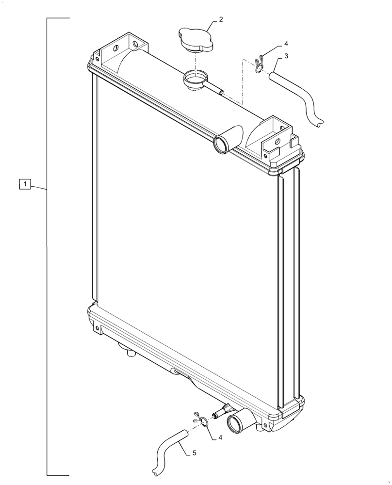 Схема запчастей Case CX31B - (10.400.BE[05]) - RADIATOR, ASSY (10) - ENGINE