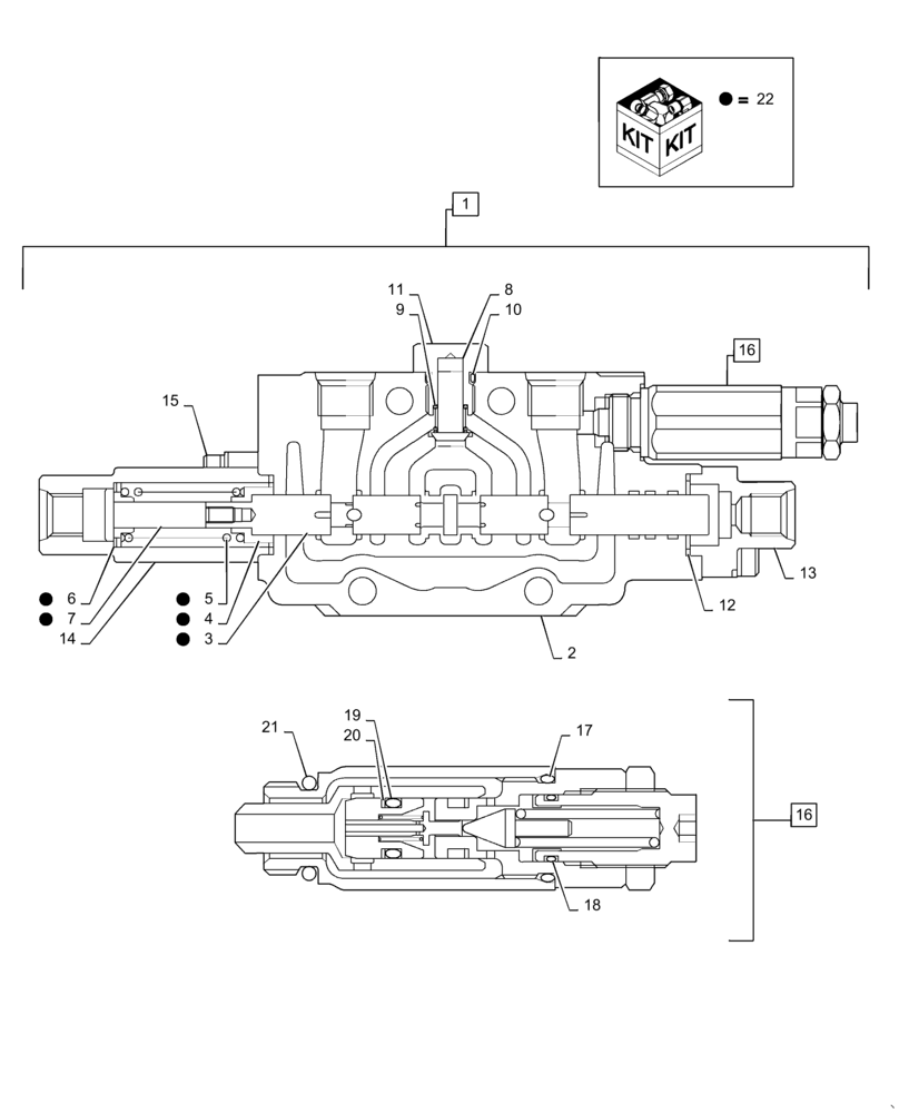 Схема запчастей Case CX31B - (35.359.AB[04]) - VALVE SECTION (35) - HYDRAULIC SYSTEMS