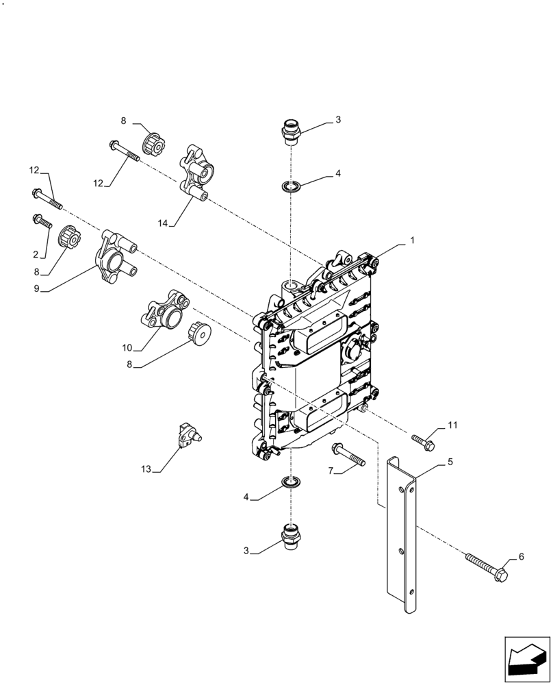 Схема запчастей Case F4HFE413H B004 - (55.015.AA) - ENGINE, ELECTRONIC CONTROL UNIT (55) - ELECTRICAL SYSTEMS