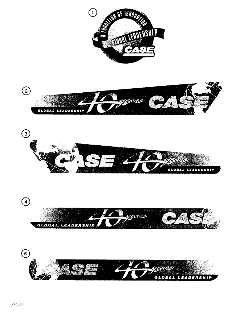 Схема запчастей Case 570LXT - (9-174) - DECALS, 40TH ANNIVERSARY MODELS (09) - CHASSIS/ATTACHMENTS