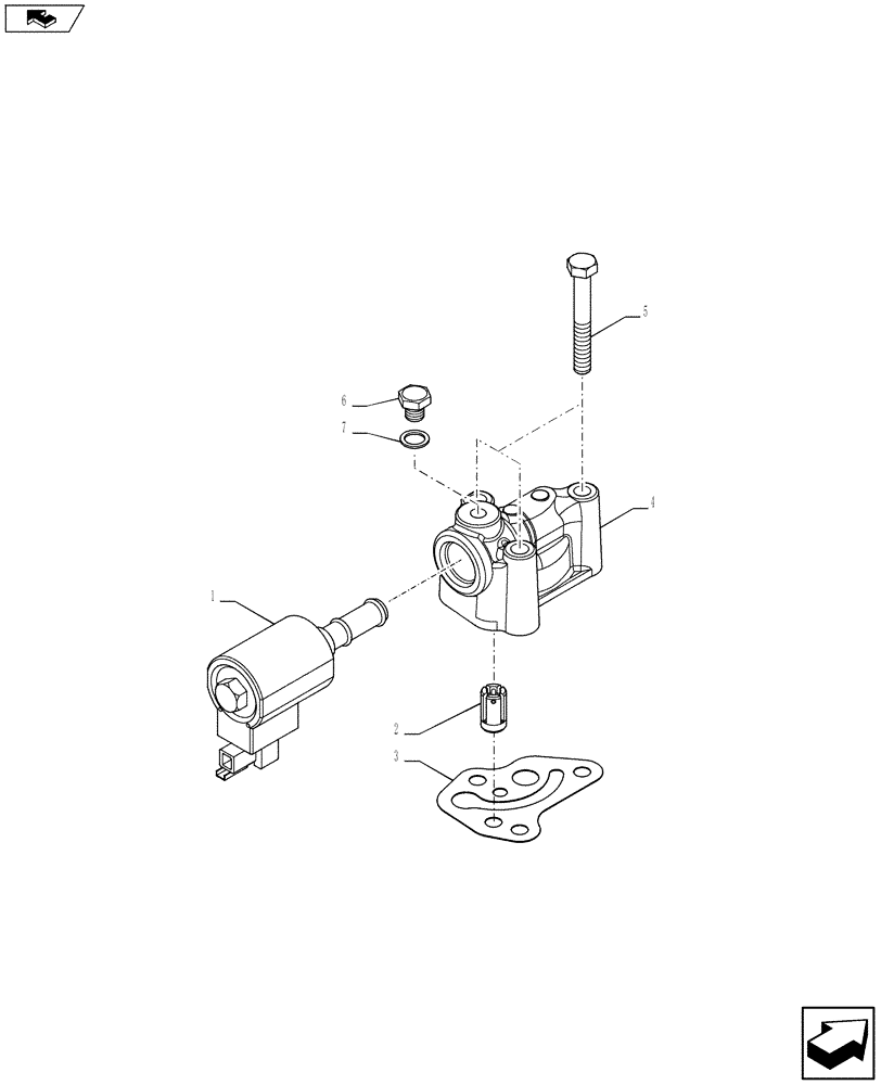 Схема запчастей Case 580SN WT - (21.134.04) - VAR - 423059 - TRANSMISSION ASSY - VALVE, CONTROL - STANDARD TRANSMISSION 4WD (21) - TRANSMISSION