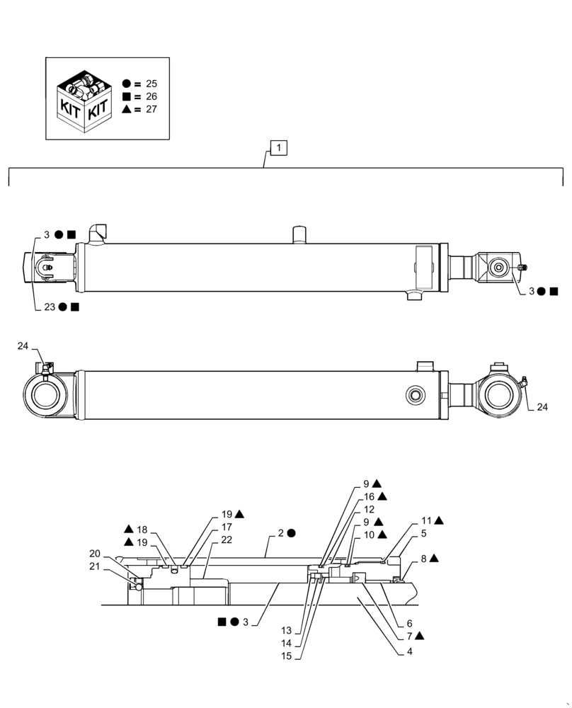 Схема запчастей Case CX31B - (35.736.AA[02]) - CYLINDER, BOOM (35) - HYDRAULIC SYSTEMS