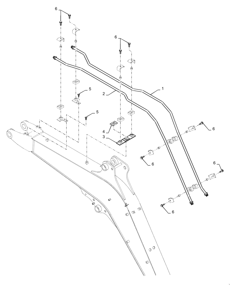 Схема запчастей Case CX31B - (35.736.AC[02]) - HYD. LINE, BOOM, NIBBLER & BREAKER (2.36M) (35) - HYDRAULIC SYSTEMS