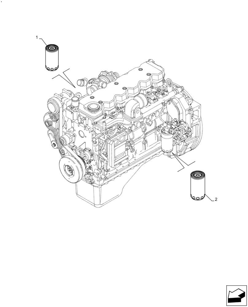 Схема запчастей Case F4HFE613A B004 - (05.100.03) - FILTERS & CAPACITIES (05) - SERVICE & MAINTENANCE