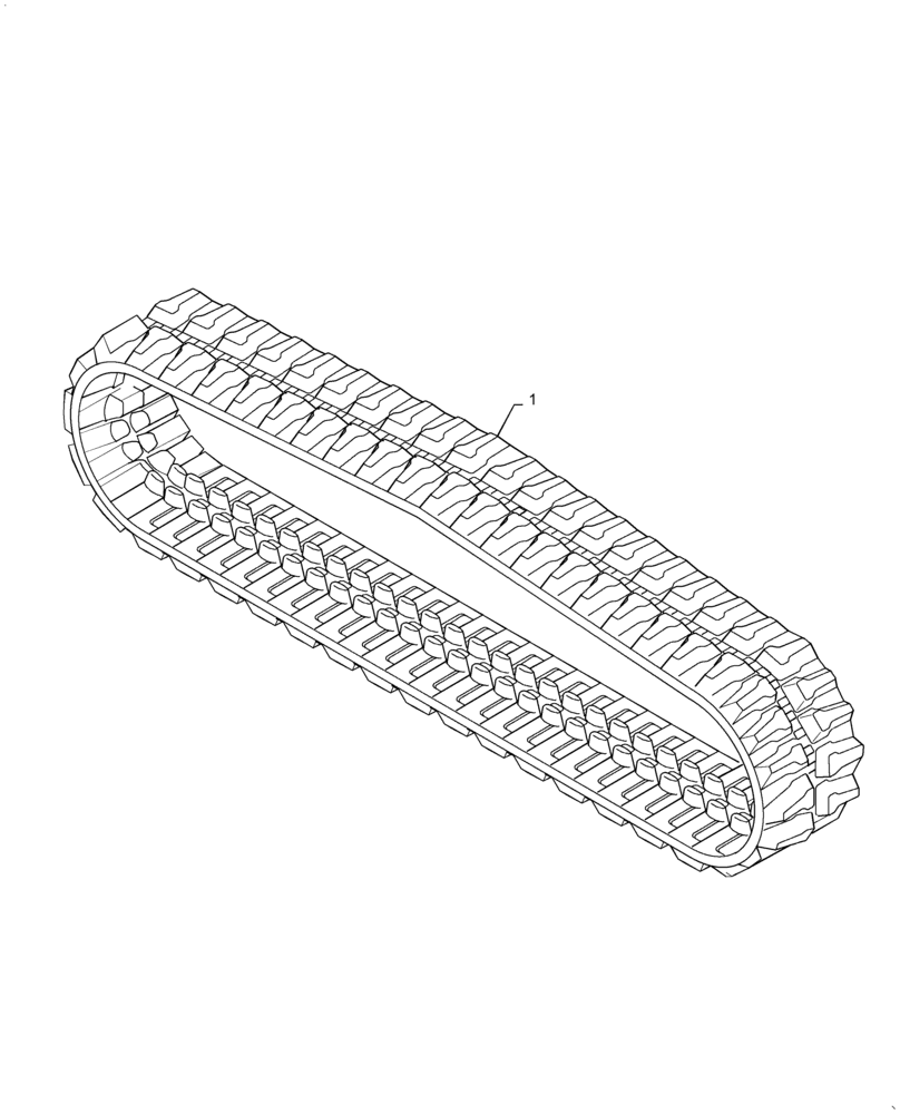 Схема запчастей Case CX31B - (48.100.AE) - RUBBER, CRAWLER BELT (48) - TRACKS & TRACK SUSPENSION