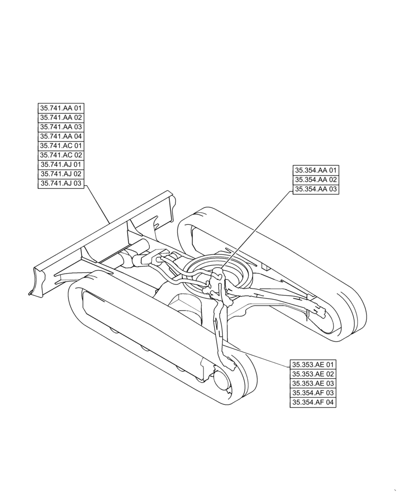 Схема запчастей Case CX36B - (35.000.00[03]) - SECTION INDEX - HYDRAULIC SYSTEMS (35) - HYDRAULIC SYSTEMS