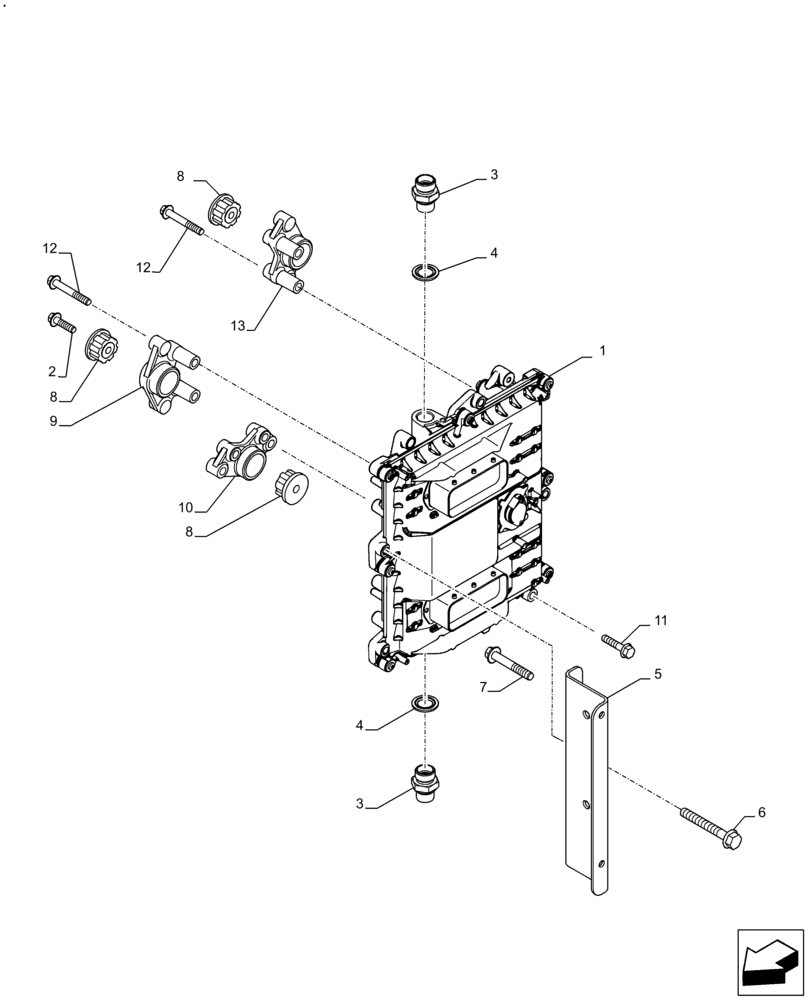 Схема запчастей Case F4HFE613G B004 - (55.015.AA) - ENGINE CONTROL UNIT (ECU) (55) - ELECTRICAL SYSTEMS