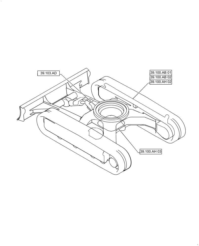 Схема запчастей Case CX36B - (39.000.00[02]) - SECTION INDEX - FRAMES AND BALLASTING (39) - FRAMES AND BALLASTING