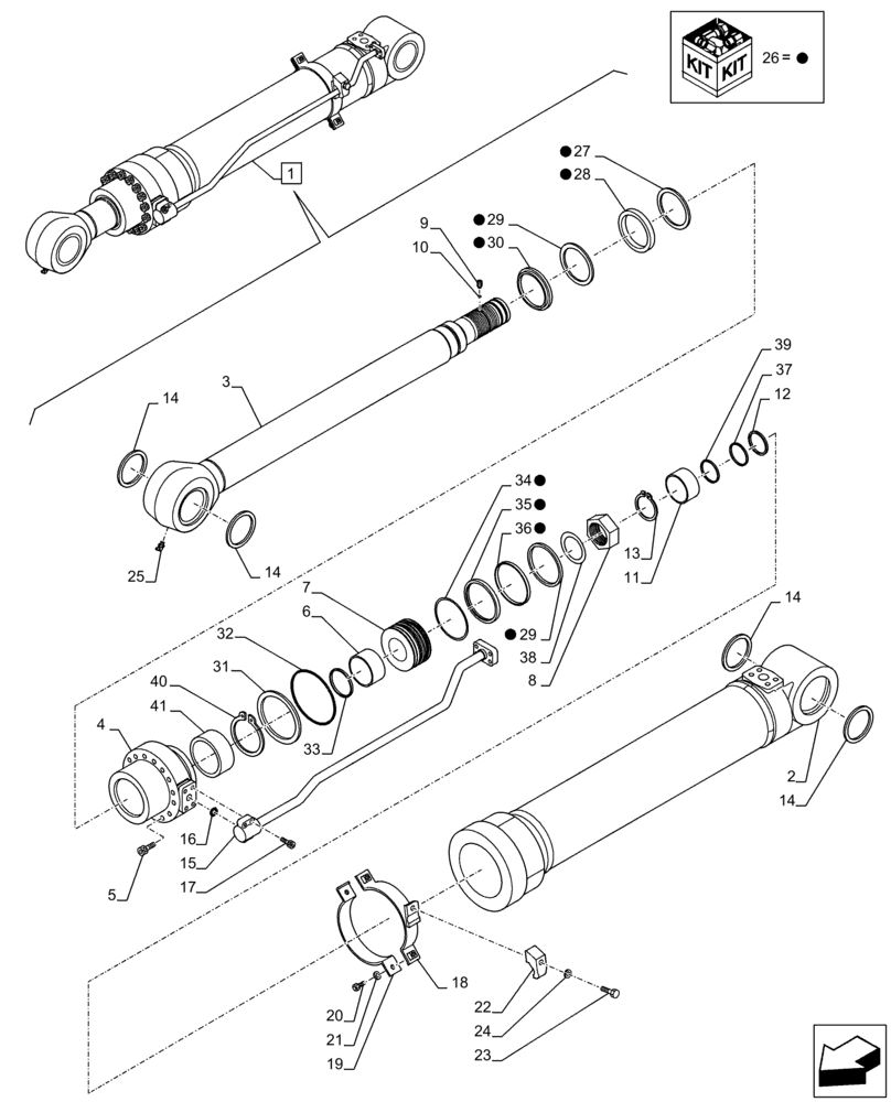 Схема запчастей Case CX250D LC - (35.737.AA[02]) - VAR - 461548 - 781149 - 781178 - ARM, CYLINDER, COMPONENTS (35) - HYDRAULIC SYSTEMS