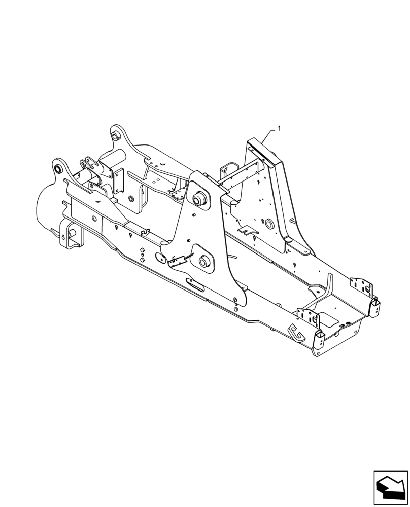 Схема запчастей Case 570N EP - (39.100.AB[01]) - FRAME (39) - FRAMES AND BALLASTING