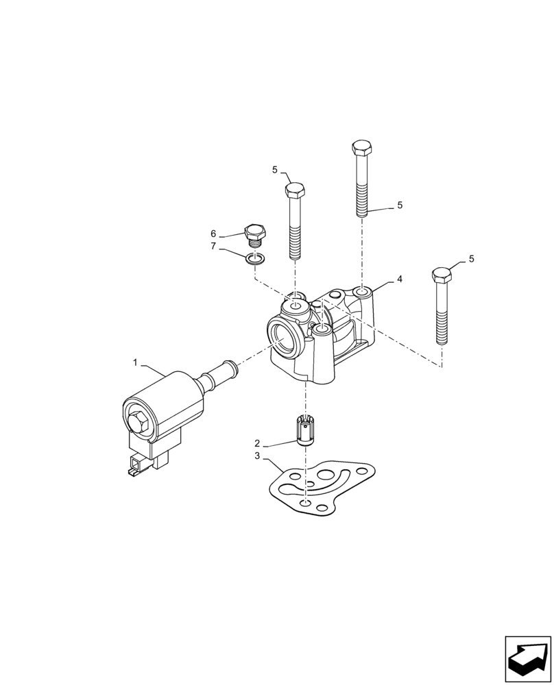 Схема запчастей Case 570N EP - (21.130.AZ[02]) - 4WD VALVE & SOLENOID (21) - TRANSMISSION