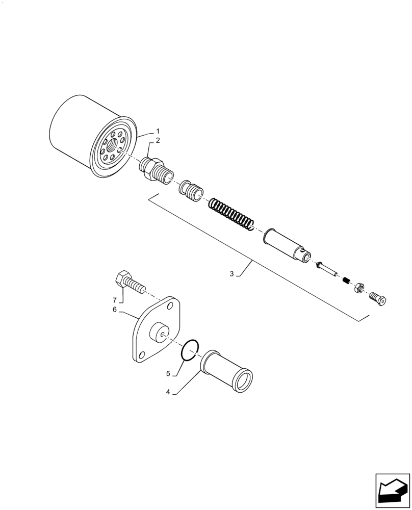 Схема запчастей Case 570N EP - (21.100.AG[01]) - TRANSMISSION OIL FILTER, 2WD & 4WD (21) - TRANSMISSION