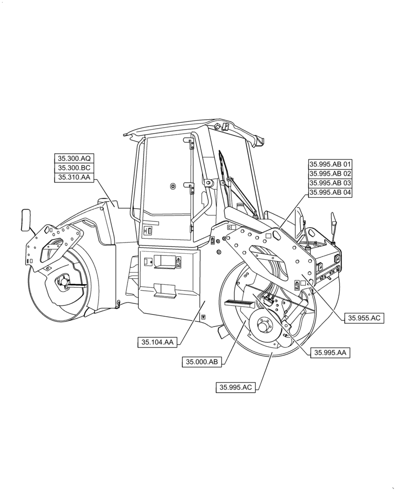 Схема запчастей Case DV209C - (00.000.35) - HYDRAULIC SYSTEM (00) - GENERAL & PICTORIAL INDEX