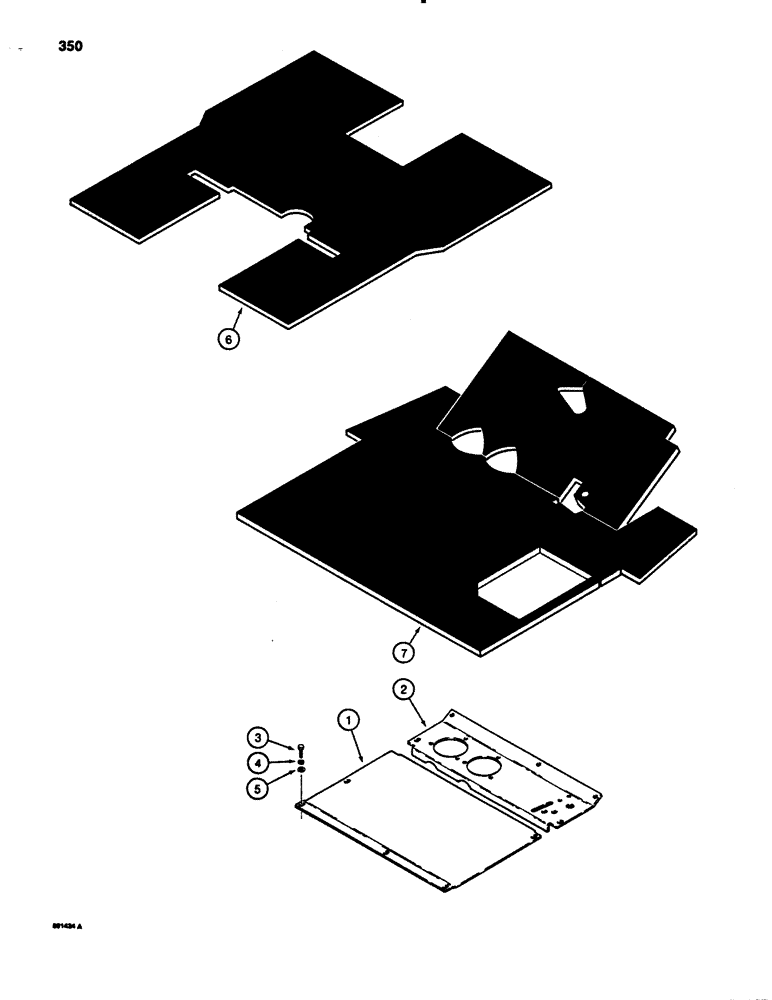 Схема запчастей Case 780B - (350) - FLOOR PLATES AND MATS (09) - CHASSIS/ATTACHMENTS