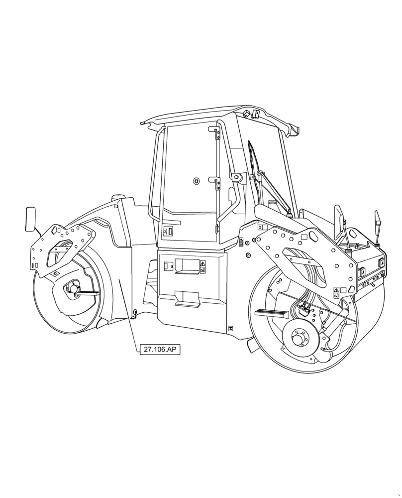 Схема запчастей Case DV209C - (00.000.27) - REAR AXLE (00) - GENERAL & PICTORIAL INDEX