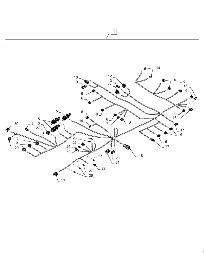 Схема запчастей Case 570N EP - (55.100.DP[01]) - SIDE CONSOLE HARNESS (55) - ELECTRICAL SYSTEMS