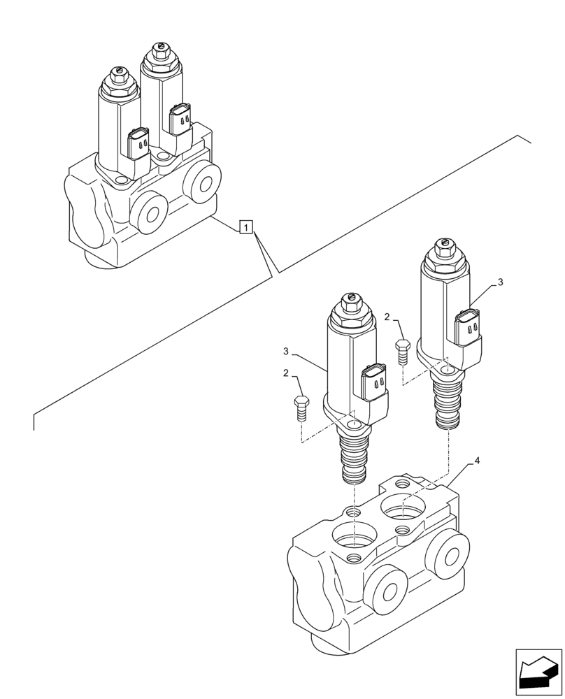 Схема запчастей Case CX250D LC - (35.360.AI) - VAR - 461865, 461869, 461871 - SOLENOID VALVE, HAMMER CIRCUIT, SHEARS, HIGH FLOW, W/ ELECTRICAL PROPORTIONAL CONTROL (35) - HYDRAULIC SYSTEMS