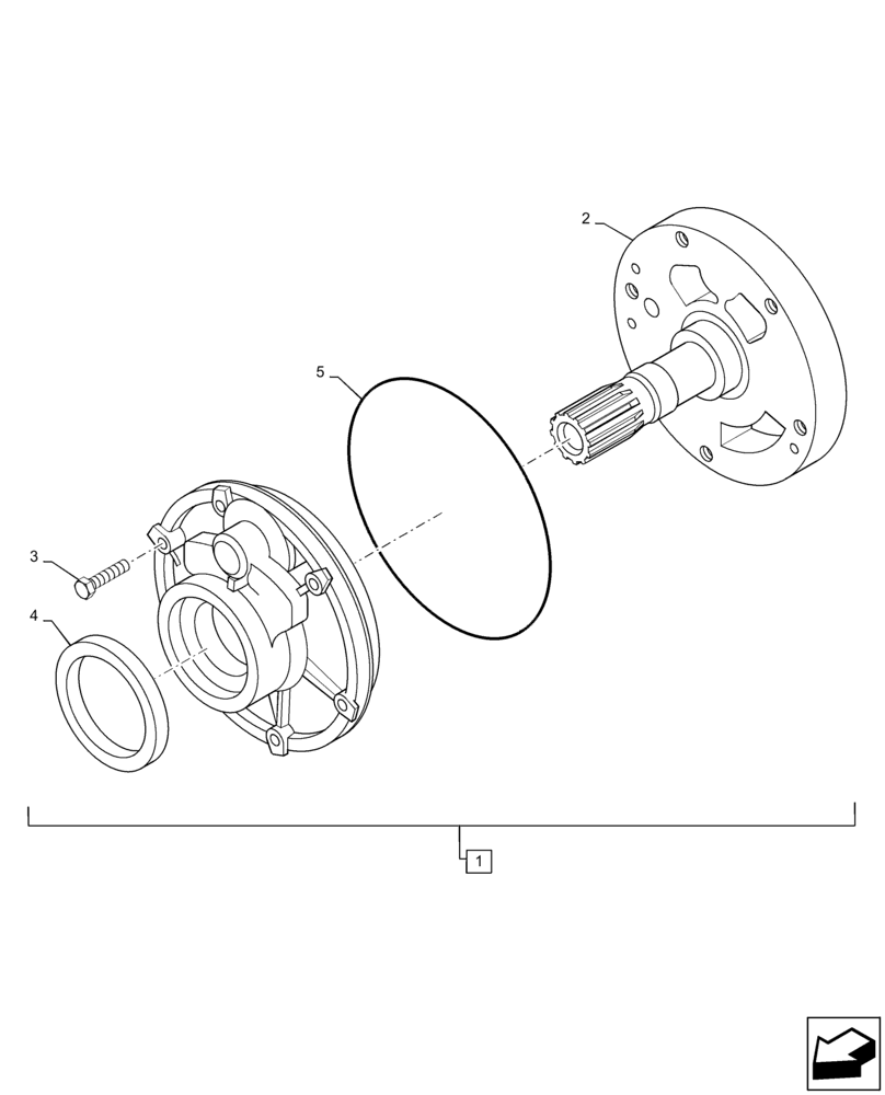 Схема запчастей Case 570N EP - (21.100.AS[01]) - TRANSMISSION OIL PUMP, 2WD & 4WD (21) - TRANSMISSION