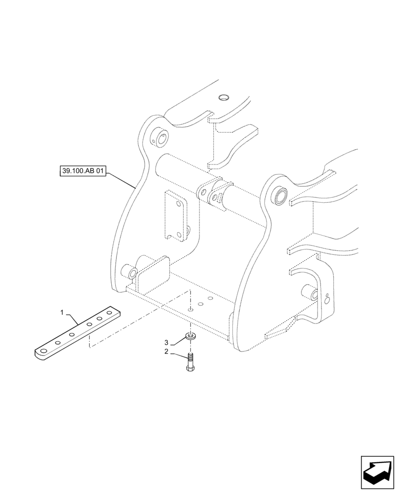 Схема запчастей Case 570N EP - (37.100.AA[01]) - VAR - 747871 - DRAWBAR HITCH (37) - HITCHES, DRAWBARS & IMPLEMENT COUPLINGS