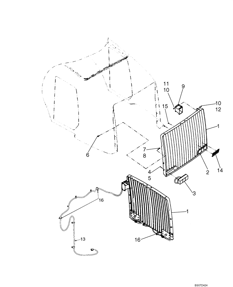 Схема запчастей Case 921E - (04-19) - MOUNTING - LAMPS, REAR COMBINATION / HORN (04) - ELECTRICAL SYSTEMS