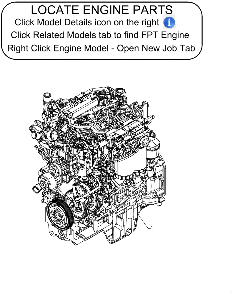 Схема запчастей Case 570N EP - (10.001.AD[01]) - ENGINE (10) - ENGINE