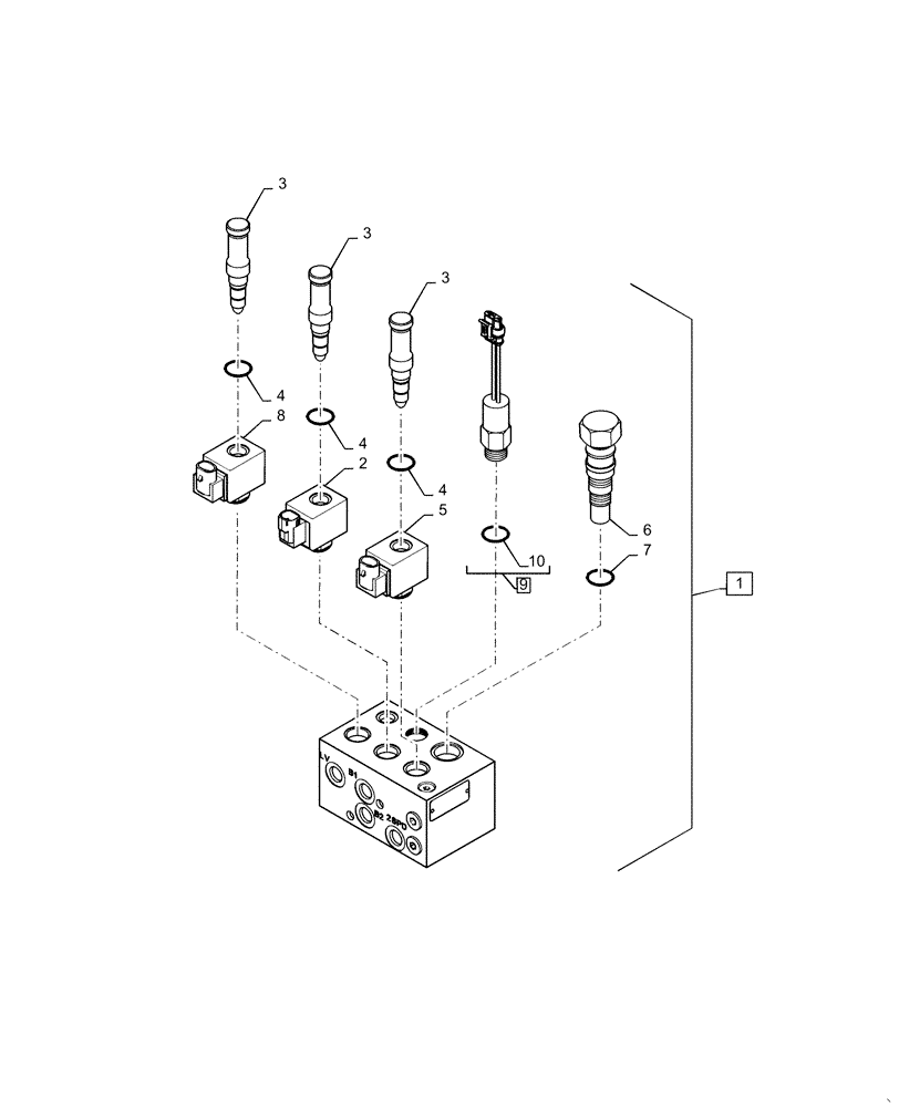 Схема запчастей Case SV280 - (35.353.AC[03]) - BRAKE VALVE, ELECTRONIC CONTROLS (35) - HYDRAULIC SYSTEMS