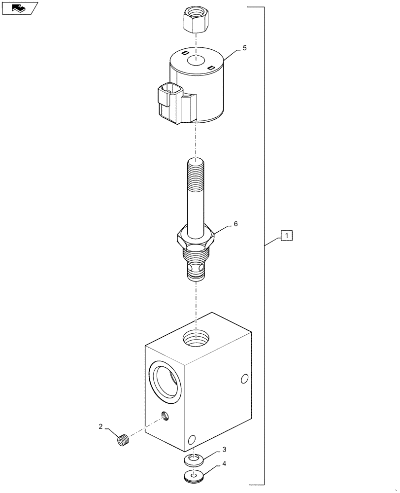 Схема запчастей Case 621F - (35.526.AE[01]) - HEAT LOAD VALVE ASSEMBLY (35) - HYDRAULIC SYSTEMS