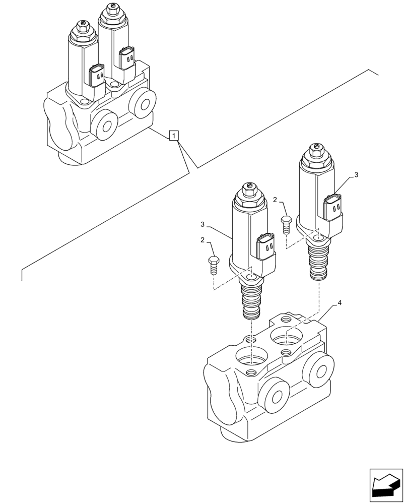 Схема запчастей Case CX250D LC - (35.360.AG) - VAR - 461863 - SOLENOID VALVE, CLAMSHELL BUCKET, ROTATION, W/ ELECTRICAL PROPORTIONAL CONTROL (35) - HYDRAULIC SYSTEMS