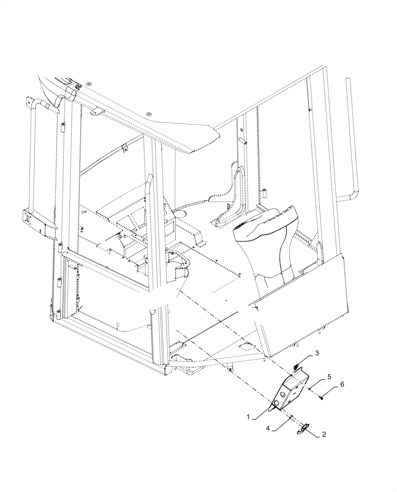 Схема запчастей Case 621F - (90.160.CF) - CONSOLE ACCESS COVER (90) - PLATFORM, CAB, BODYWORK AND DECALS