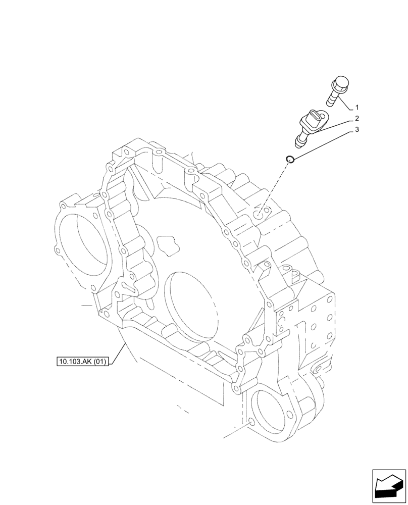 Схема запчастей Case AQ-4HK1XASS01 - (55.015.AC) - ENGINE, SPEED SENSOR (55) - ELECTRICAL SYSTEMS