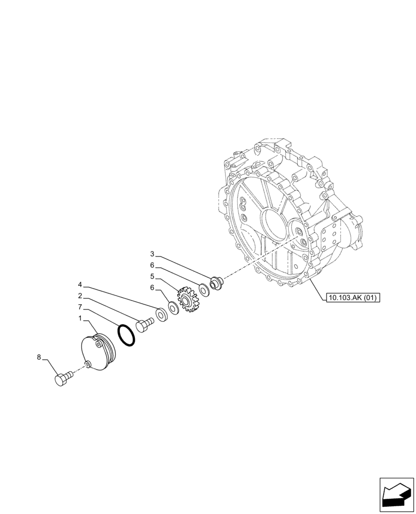 Схема запчастей Case AQ-4HK1XASS01 - (10.102.BB[01]) - COVER, TIMING CONTROL (10) - ENGINE